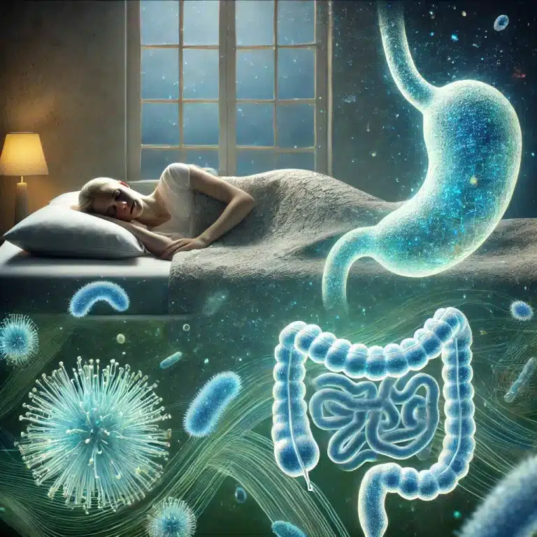 Zusammenhang zwischen Schlaf & Mikrobiom – erholsamer Schlaf fördert eine gesunde Darmflora, stärkt das Immunsystem & reguliert Entzündungen