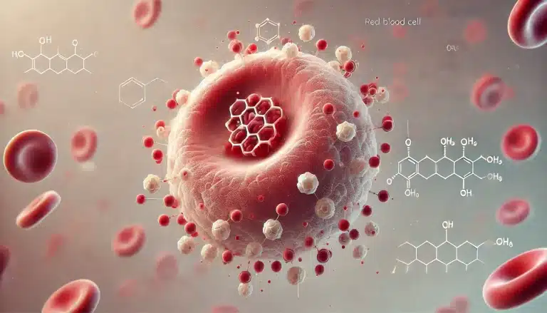 HbA1c Wert zeigt die Glykation von Hämoglobin: Bindung von Glukose an roten Blutkörperchen